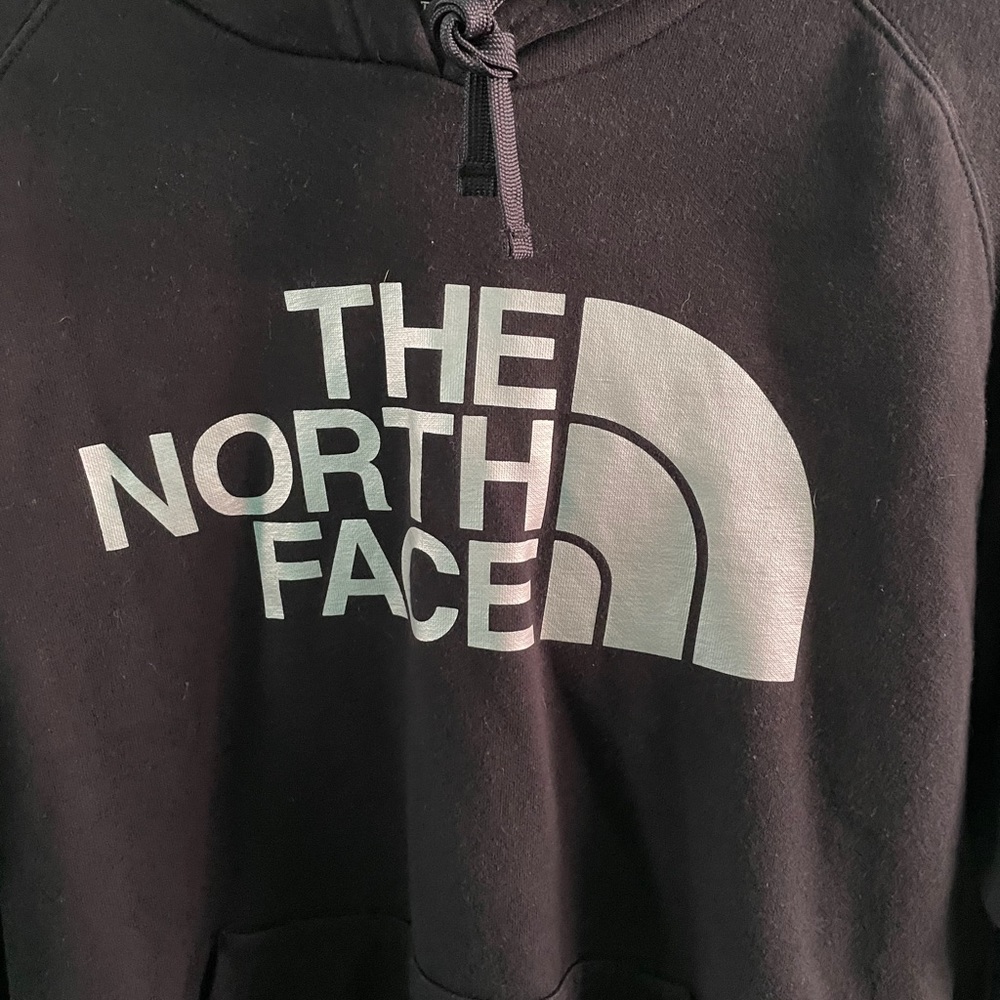 Black and Silver North Face Hoodie